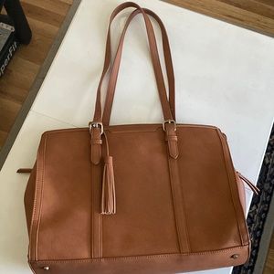 Ecosusi brown laptop bag vegan PU Leather Tote
